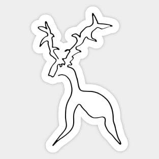 Oh Deer, my heart intelligence - Oneliner Sticker